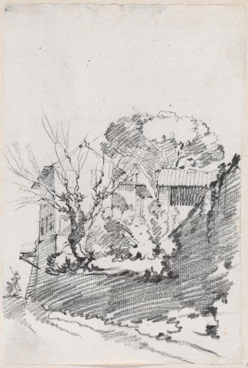 Case accanto a una strada in Italia - National Gallery of Art